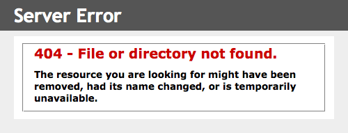 Votre page d'erreur HTTP 404 sous IIS 7.